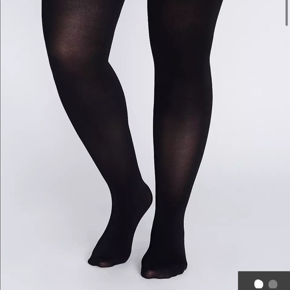 Lane Bryant Black Control Top Tights E/F NWT